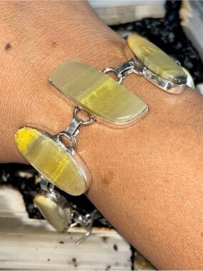 “The Happy Stone” Bumblebee Jasper Bracelet 7”- 8 1/2”